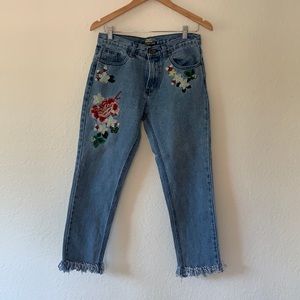 Embroidered Jeans Size 28